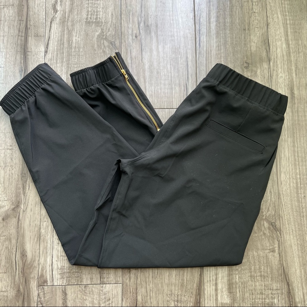 Albion Fit Jetsetter Pant Black Gold Zip XS Petite